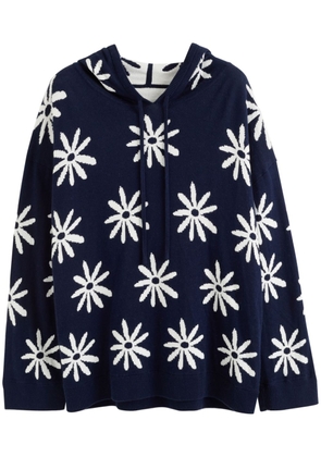Chinti & Parker Disty Daisy knitted hoodie - Blue