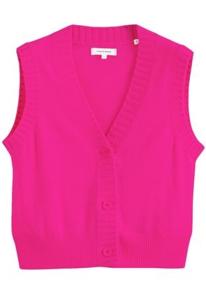 Chinti & Parker V-neck wool vest - Pink