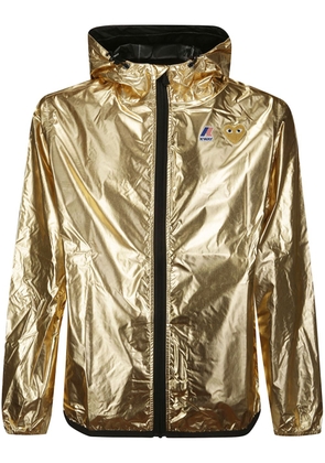 Comme Des Garçons Play x K-Way Heart-patch hooded jacket - Gold