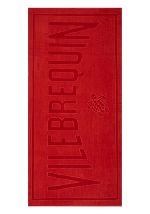 Vilebrequin Sand logo-jacquard beach towel - Red
