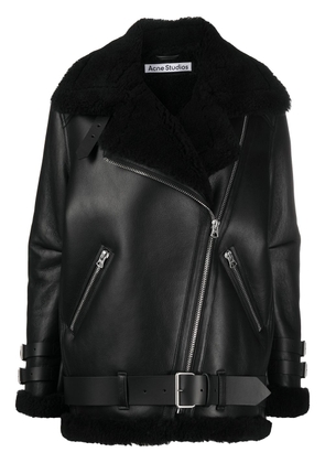 Acne Studios shearling leather jacket - Black