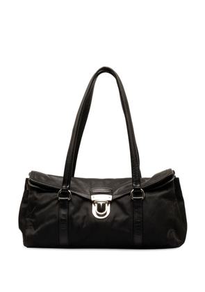 Prada Pre-Owned 2013-2020 Vitello and Tessuto Easy shoulder bag - Black