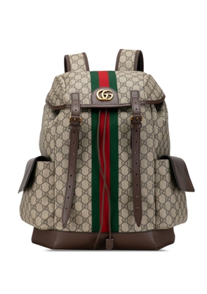 Gucci Pre-Owned 2016-2023 Medium GG Supreme Ophidia backpack - Brown