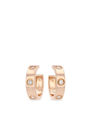 Cartier 1997 18kt rose gold Love diamond earrings - Pink
