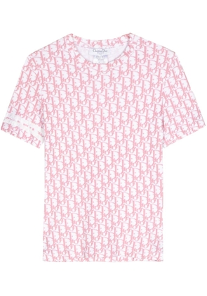 Christian Dior Pre-Owned Trotter-pattern cotton T-shirt - Pink