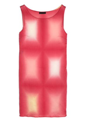 Prada Pre-Owned sleeveless silk shift minidress - Pink