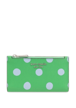 Kate Spade Morgan Sunshine Dot-print wallet - Green