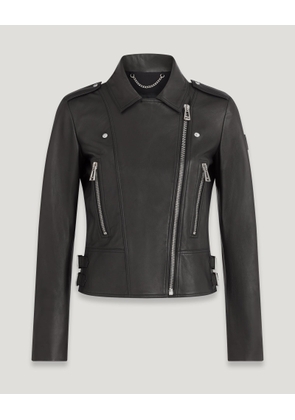 Belstaff Marianne Jacket Women's Nappa Leather Black Size UK 10