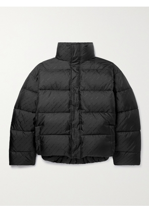 Balenciaga - Oversized Quilted Logo-Jacquard Shell Jacket - Men - Black - IT 44