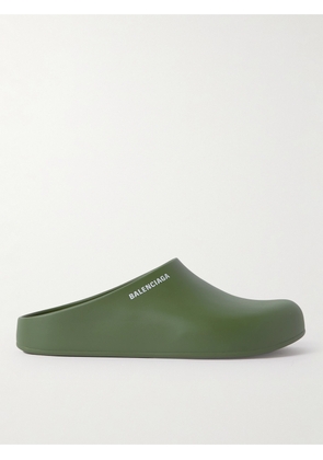 Balenciaga - Pool Logo-Print Rubber Sandals - Men - Green - EU 40