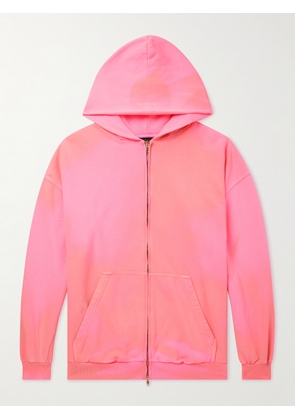 Balenciaga - Cotton-Jersey Zip-Up Hoodie - Men - Pink - XS