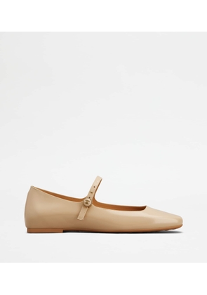 Tod's - Ballerinas in Leather, BEIGE, 35 - Shoes