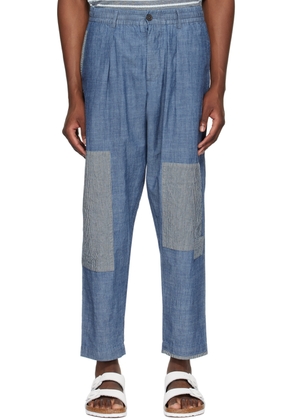 Universal Works Blue Patched Trousers