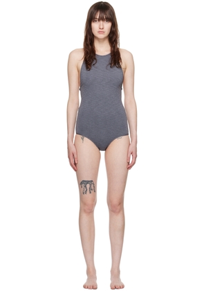 TOTEME Gray High Neck Swimsuit