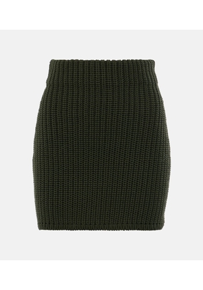 Loewe Ribbed-knit high-rise miniskirt