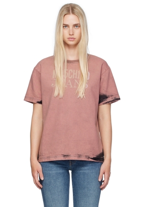 Moschino Jeans Pink Bleached T-Shirt
