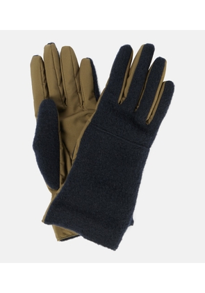 Loro Piana Shearling-trimmed technical gloves