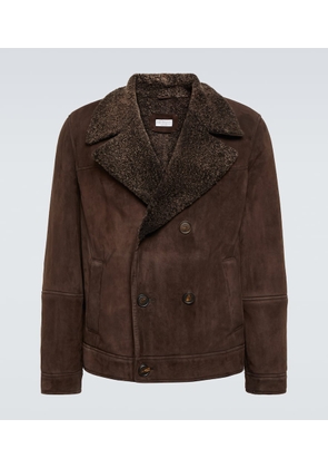 Brunello Cucinelli Shearling-lined leather jacket