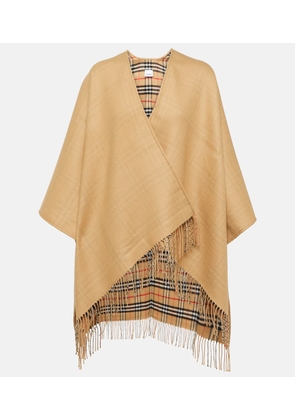 Burberry Reversible Burberry Check wool cape