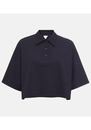 Bottega Veneta Cropped cotton-blend piqué polo shirt