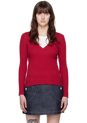 A.P.C. Red Katie Holmes Edition Camille Sweater