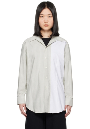 MM6 Maison Margiela Gray Striped Shirt