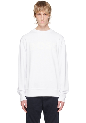 BOSS White Bonded Sweatshirt