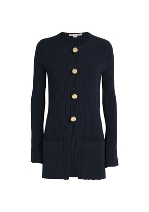 Stella Mccartney Ribbed Knit Marble-Button Cardigan