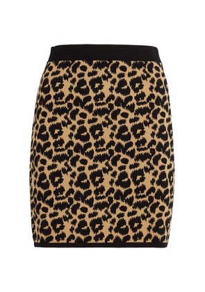 Max Mara Jacquard Leopard Domizia Mini Skirt