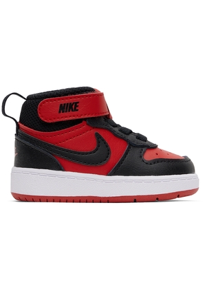 Nike Baby Red & Black Court Borough Mid 2 Sneakers