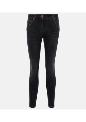 Brunello Cucinelli High-rise skinny jeans