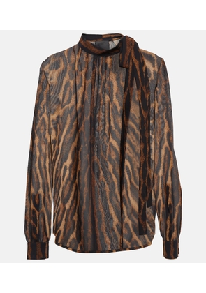 Givenchy Lavaliere silk-blend blouse