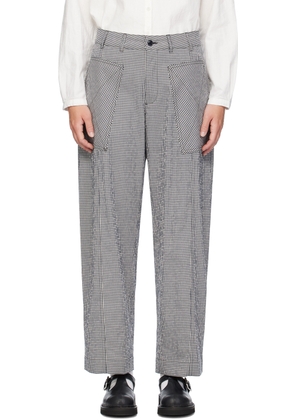 YMC Navy & Off-White Peggy Trousers