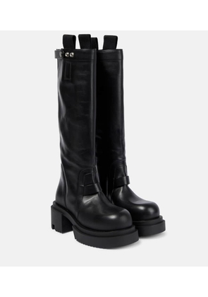 Rick Owens Pull On leather knee-high boots
