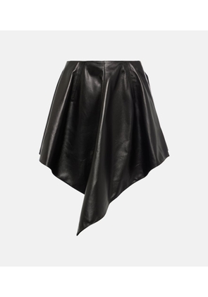 Alaïa Asymmetric leather miniskirt