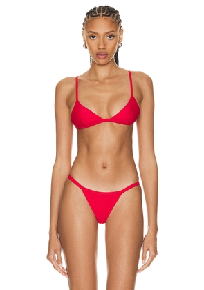 Matteau Petite Triangle Bikini Top in Rosso - Red. Size 5 (also in ).