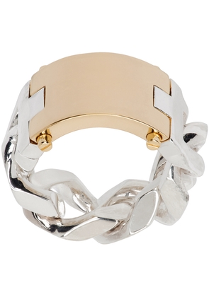 Bottega Veneta Gold & Silver Curb Chain Ring