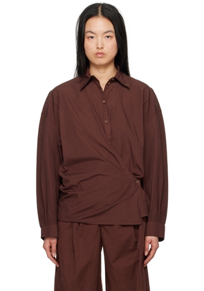 LEMAIRE Burgundy Twisted Shirt
