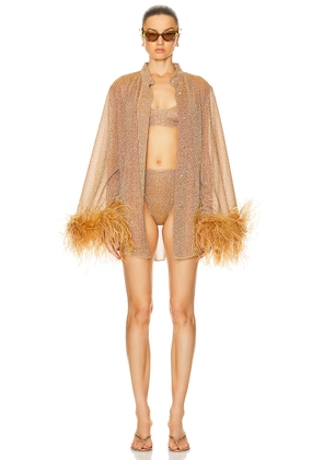 Oseree Lumière Plumage Long Shirt in Toffee - Brown. Size S/M (also in ).