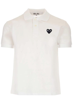Comme Des Garçons Play Heart Logo Patch Polo Shirt
