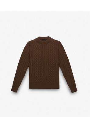 Larusmiani Cable Knit Sweater Col Du Pillon Sweater