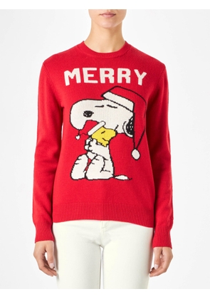 Mc2 Saint Barth Woman Sweater With Snoopy Print Snoopy Peanuts Special Edition