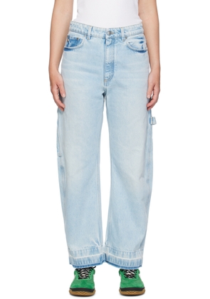 Stella McCartney Blue Wide-Leg Mid-Rise Jeans