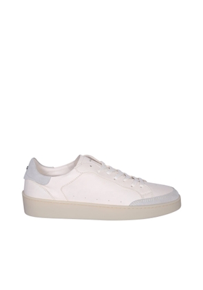 Canali Bi-Material White Sneakers