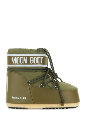 Moon Boot Olive Green Nylon Icon Low Ankle Boots