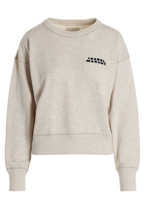 Isabel Marant Cropped Sweatshirt With Contrasting Logo Embroidery