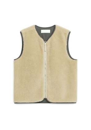 Wool Fleece Vest - Grey