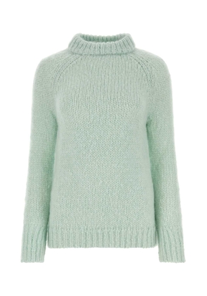 Cecilie Bahnsen Mint Green Mohair Blend Sweater