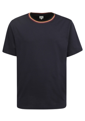 Ps By Paul Smith Striped Logo-Print T-Shirt Blue