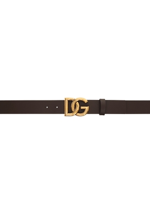 Dolce & Gabbana Brown 'Cintura Logata' Belt
